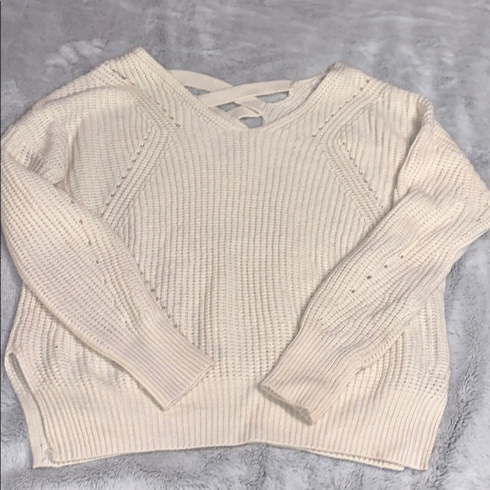 cream sweater